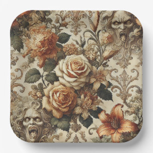 Plato De Papel Elegancia Grotesca – Victoriana Gótica