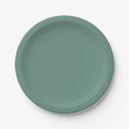 Plato De Papel Elegancia silenciosa - Verde azulado oceánico