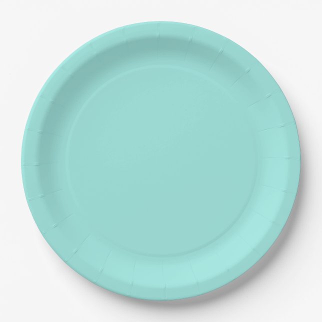 Plato De Papel Elegant Baby & Co Teal Baby Shower (Anverso)
