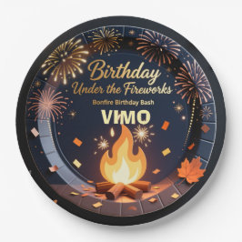 Plato De Papel Elegant Bonfire Night Birthday Party Paper Plates 