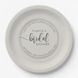 Plato De Papel Elegant Bride Shower Paper Plates