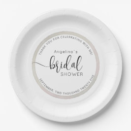 Plato De Papel Elegant Bride Shower Paper Plates