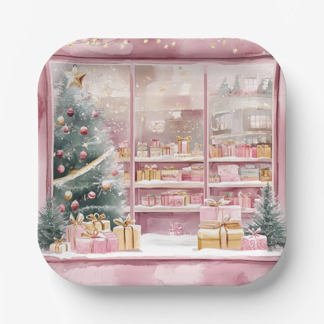 Plato De Papel Elegant Christmas Paper Plates  (Anverso)