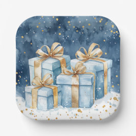 Plato De Papel Elegant Christmas Paper Plates 