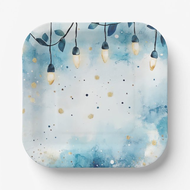 Plato De Papel Elegant Christmas Paper Plates  (Anverso)