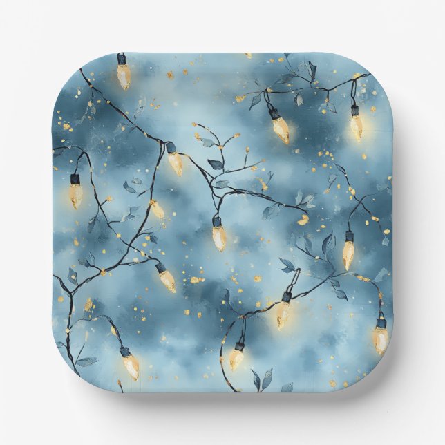 Plato De Papel Elegant Christmas Paper Plates  (Anverso)