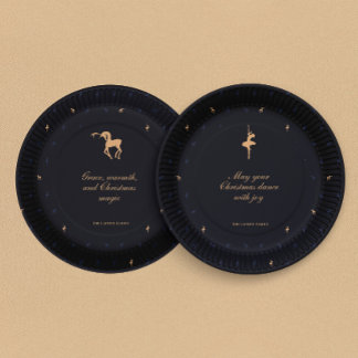 Plato De Papel Elegant classic dark blue paper plate