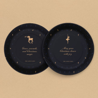 Plato De Papel Elegant classic dark blue paper plate