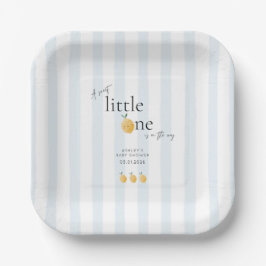 Plato De Papel Elegant Cute Lemon Citrus Baby Shower
