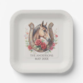 Plato De Papel Elegant Derby Party 