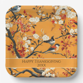 Plato De Papel Elegant Fall Chinoiserie Paper Plate