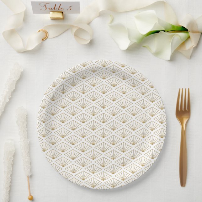 Plato De Papel Elegant Japanese  (Boda)