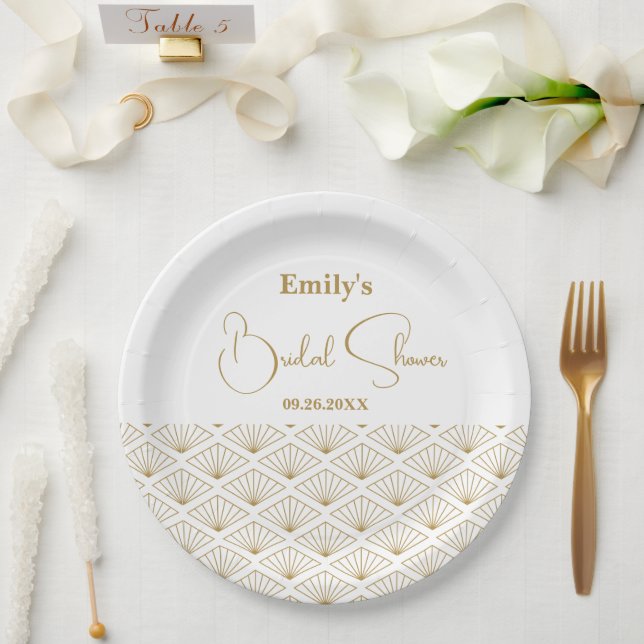 Plato De Papel Elegant Japanese Bridal Shower (Boda)