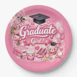 Plato De Papel Elegant Pink Floral Graduation Party watch