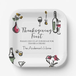 Plato De Papel Elegant Rustic Thanksgiving Dinner
