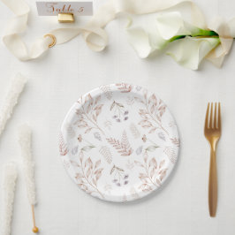 Plato De Papel Elegant Wildflower Rustic Floral Garden Plate