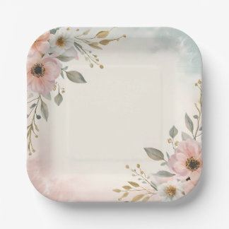 Plato De Papel Elegante Abstracto Art Decorativo Plate