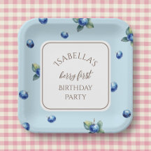 Elegante acuarela Blue Berry Primera fiesta de cum
