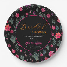 Elegante acuarela polvorienta ducha de novia flora