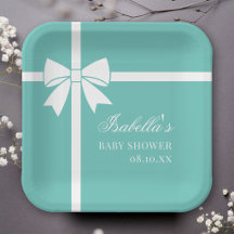 Elegante Arco de Baby Shower en Azul Turquesa y Bl