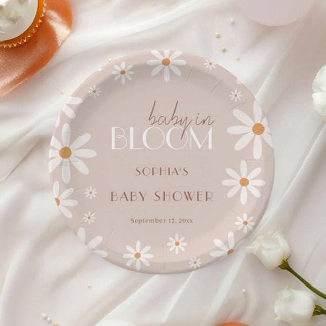 Plato De Papel Elegante Baby Shower de bebé (Subido por el creador)