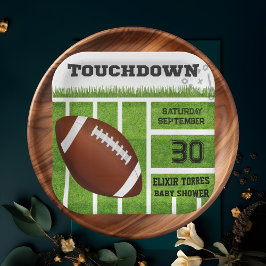 Plato De Papel Elegante Baby Shower de Fútbol Touchdown