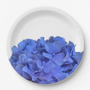 Plato De Papel Elegante Blue periwinkle elegante hortensias flora