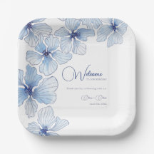 Elegante Boda de flores azules