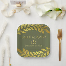 Elegante Boda Dorada y Verde