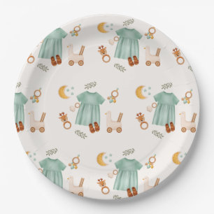 Plato De Papel Elegante Boho Baby Clothes Baby Shower