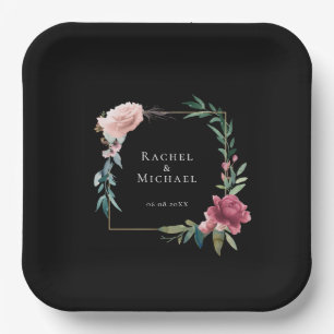 Plato De Papel Elegante caja de regalo boho