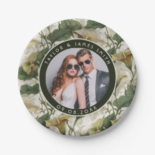 Plato De Papel Elegante Calle Lilies Plates Para Boda Ducha Par