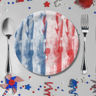 Plato De Papel Elegante Chica Americana Cumpleaños de Bebé 4 de J