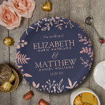 Plato De Papel Elegante colección de Bodas florales de Rosa y mar<br><div class="desc">Celebre con estilo con estos modernos y muy modernos platos de papel de boda. El diseño es fácil de personalizar con tu propia redacción y tus invitados estarán encantados cuando vean estos fabulosos platos. Se pueden encontrar elementos coincidentes en la colección.</div>