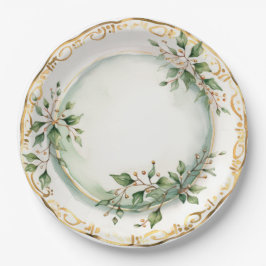 Plato De Papel Elegante Comedor de vacaciones