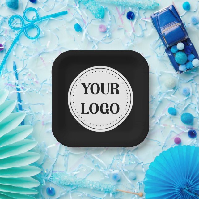 Plato De Papel Elegante, contemporáneo, refinado y personalizable (Fiesta)