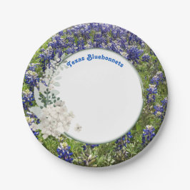 Plato de papel elegante de Lupino Azul de Texas si