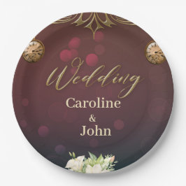 Plato De Papel Elegante diseño de steampunk,