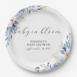 Plato De Papel Elegante ducha de bebé Boho Wildflower