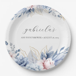 Plato De Papel Elegante ducha de bebé Boho Wildflower