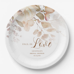 Plato De Papel Elegante ducha de novia floral botánica