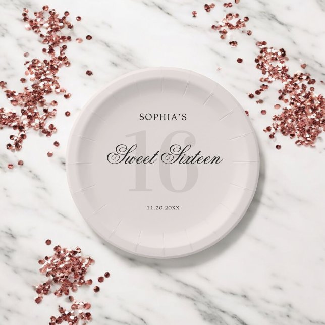 Plato De Papel Elegante dulce rosa de lujo 16 (Subido por el creador)