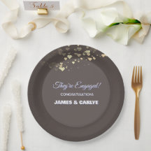 Elegante, felicidades por el compromiso personaliz