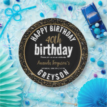 Elegante Fiesta de 40 Años en Negro y Oro