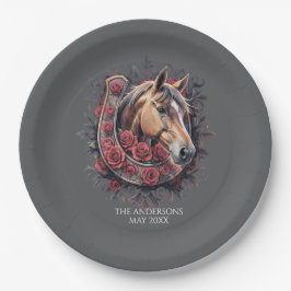 Plato De Papel Elegante fiesta de Derby 