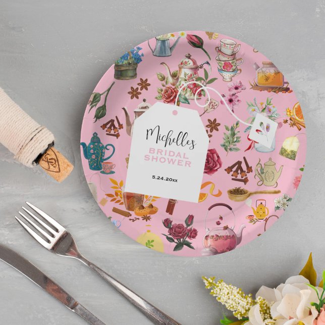 Plato De Papel Elegante fiesta de té para despedida de soltera en (Subido por el creador)