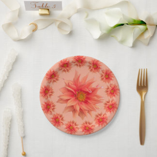 Plato De Papel Elegante Floral, 