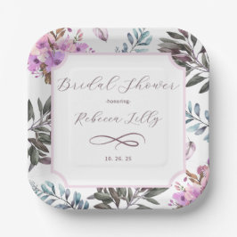 Plato De Papel Elegante Floral