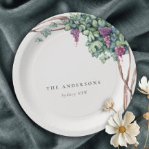 Elegante Foliage Rústico de acuarela Grapevine