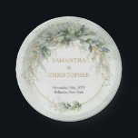 Plato De Papel Elegante follaje verde imitación de papel dorado P<br><div class="desc">Mira la elegante y encantadora Planta de Papel de Oro Foliage Faux, ¡una deslumbrante adición a cualquier celebración boda! Con su diseño intrincado de exuberante vegetación y sus falsos toques dorados, este plato exuberante elegancia y encanto exhalan sin esfuerzo. Perfecto para añadir un toque de sofisticación a su día especial,...</div>